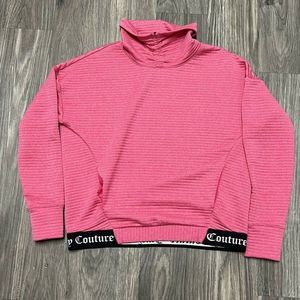 Juicy Couture Sport Turtleneck fleece Sweater sweatshirt Pink Size Medium